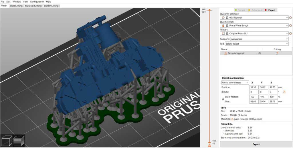 printmaker3d sla print settings b